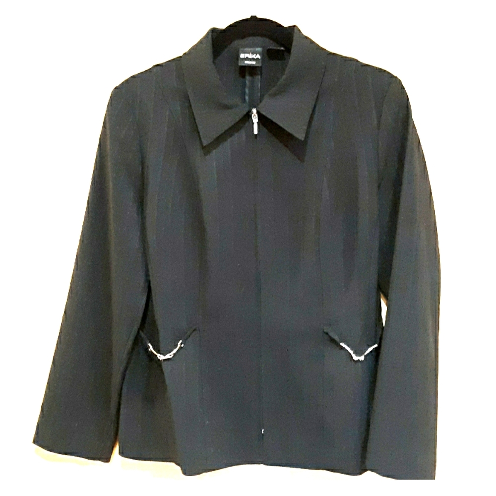 Pinstriped business jacket